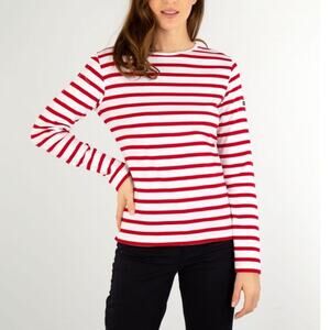 NEW Armor Lux Marinière Crozon Red White Striped Shirt Women's XL